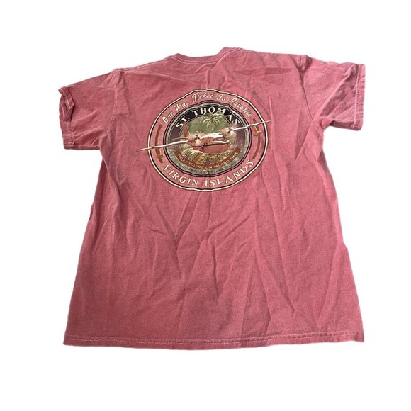 St. Thomas Virgin Islands graphic orange t-shirt size medium - Picture 2 of 3